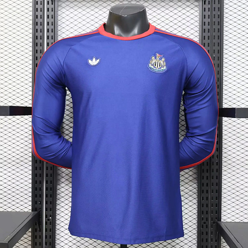 Newcastle United 25/26 Newcastle United Originals Blue Trefoil Long Sleeve Soccer Jersey