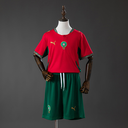 Morocco Morocco 2026 Home Kids Kit Jersey Size:16-28