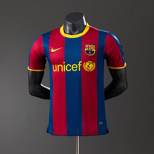Barcelona Barcelona 10/11 Home Long Sleeve Player Version Retro Jersey S-3XL