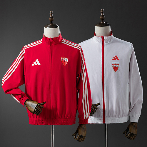 Athletic Bilbao Athletic Bilbao Reversible Jacket Windbreaker - Red & White S-XXL