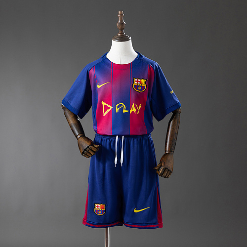 Barcelona Barcelona 25/26 collaboration x DPLAY Kids Kit Jersey SIZE 16-28