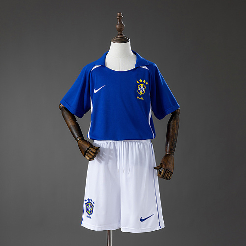 Brazil Brazil 2002 Away Retro Kids Kit Jersey SIZE 16-28