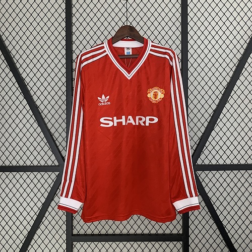 Manchester United Retro long sleeve M-U 86/88 home S-XXL