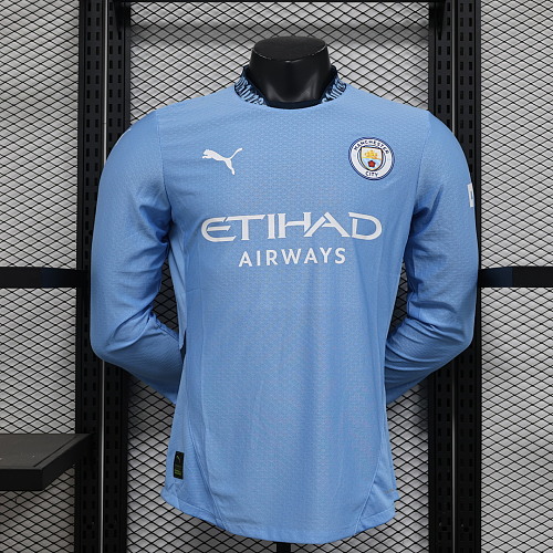 Manchester City 24/25 Player Long Sleeve Manchester City Home S-XXL