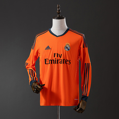 Real Madrid Real Madrid 13/14 Second Away Long Sleeve Retro Jersey S-XXL