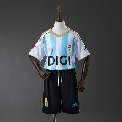 Real Oviedo Real Oviedo 25/26 Third Away Kids Kit Jersey Size 16-28