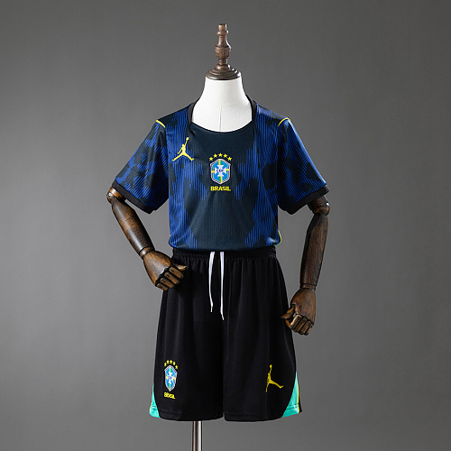 Brazil Brazil 2026 Away Kids Kit Jersey Size 16-28