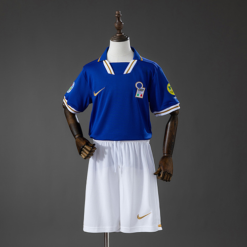 Italy Italy 1996 Home Retro Kids Kit Jersey Size 16-28