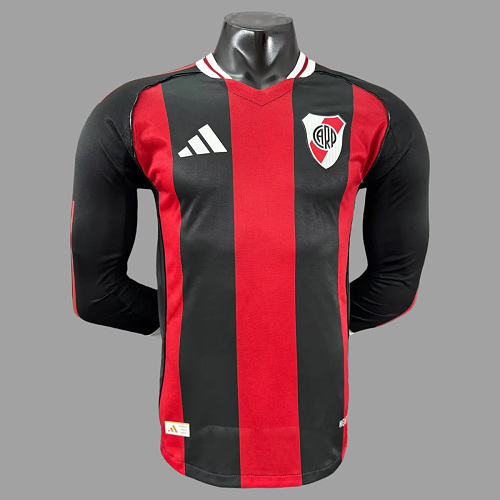 River Plate 2025 River Plate Away Long Sleeve Player Version Soccer Jersey