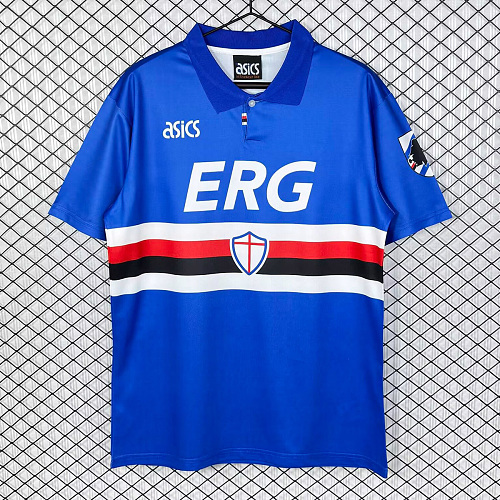 Sampdoria 93/94 Sampdoria Home Retro Soccer Jersey