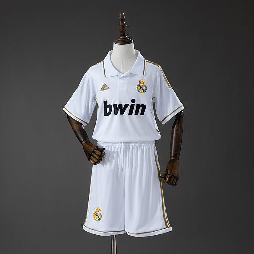 Real Madrid Real Madrid 11/12 Home Retro Kids Kit Jersey Size 16-28