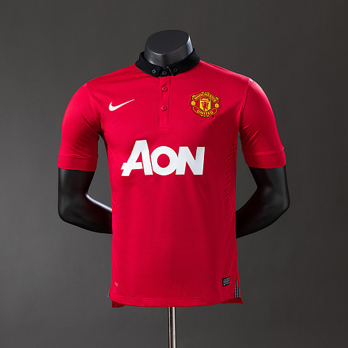 Manchester United M-U 2013/14 Player Version Retro Home Jersey S-3XL