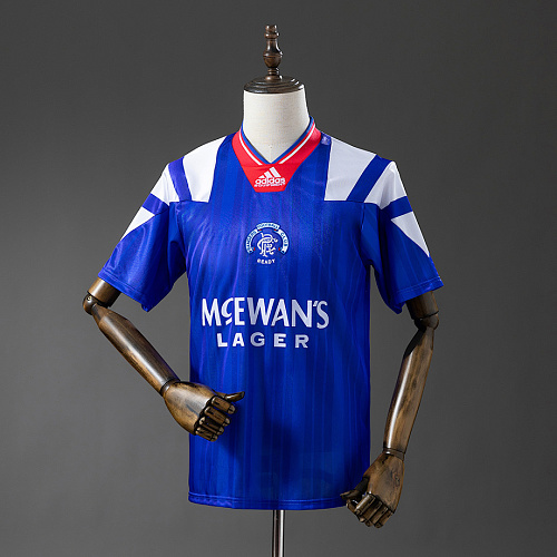 Rangers Rangers 92/94 Home Retro Jersey S-XXL