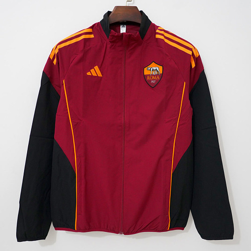Roma 25/26 Roma Red Black Windbreaker