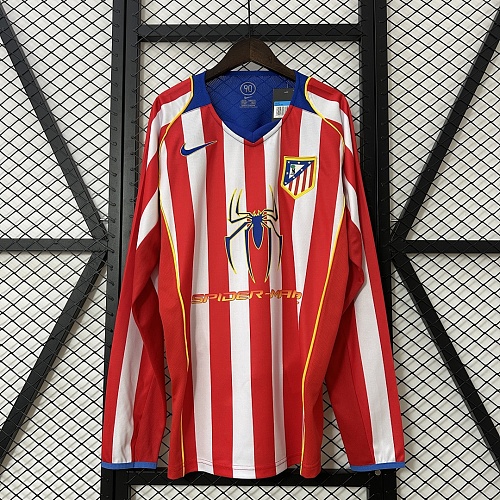 Atletico Madrid Retro Long sleeve Atletico Madrid 04/05 home S-XXL