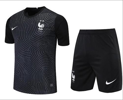 France 2122 France Black Short Sleeve Goalkeeper S-XXL (can be sold separately)