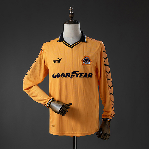 Wolverhampton Wanderers Wolves 98/99 Home Long-Sleeve Retro Jersey S-XXL