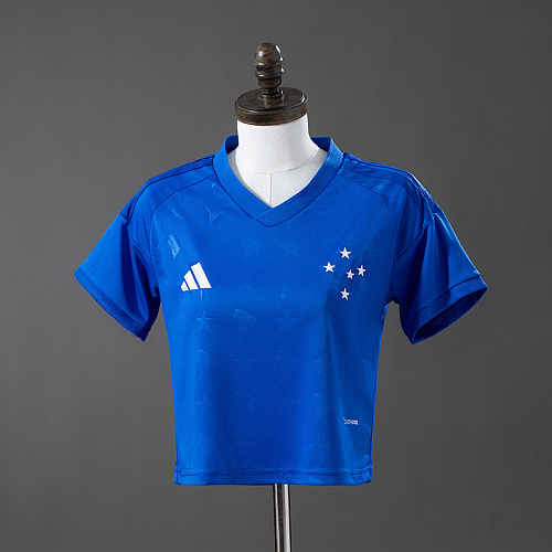 Cruzeiro Cruzeiro 26/27 Home Women's Crop Top Style S-XXL