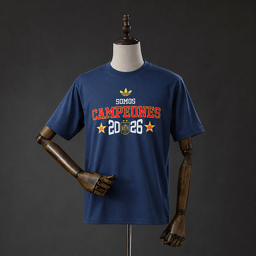 Spain Spain "We Are Champions" T-Shirt Blue S-3XL