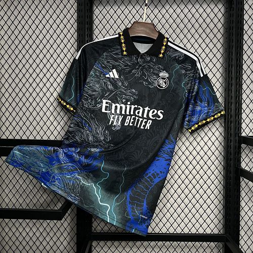 Real Madrid Real Madrid 2024/25 Black Dragon Jersey S-XXL
