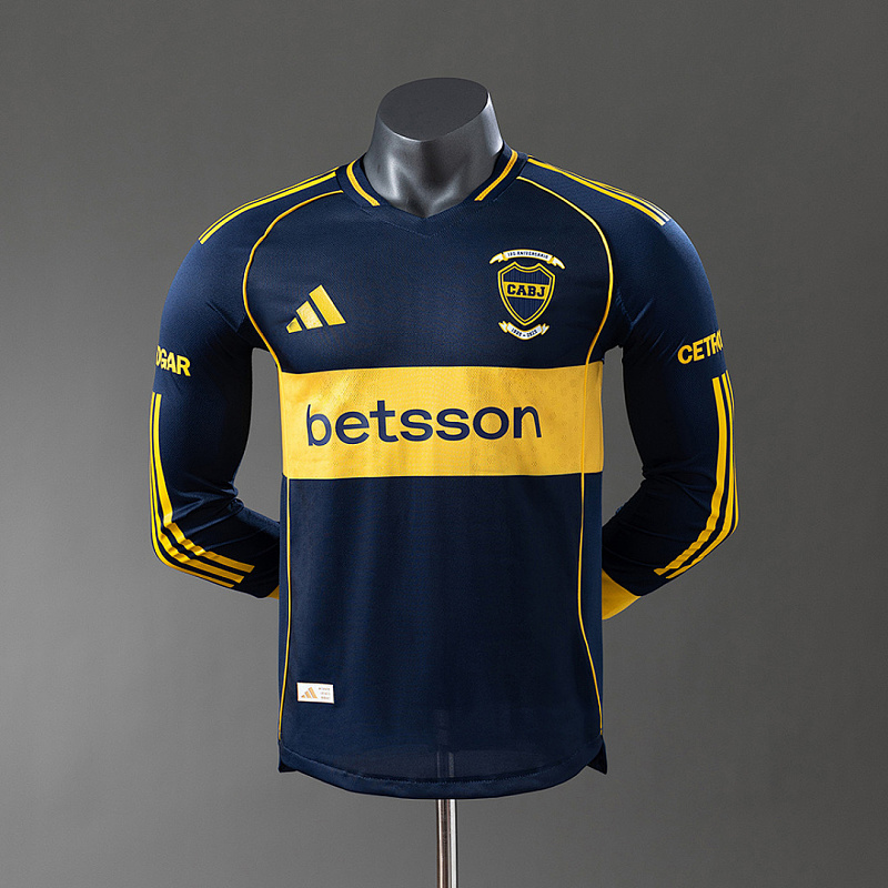 Boca Juniors Boca Juniors 25/26 Player Version Home Long Sleeve Jersey S-4XL