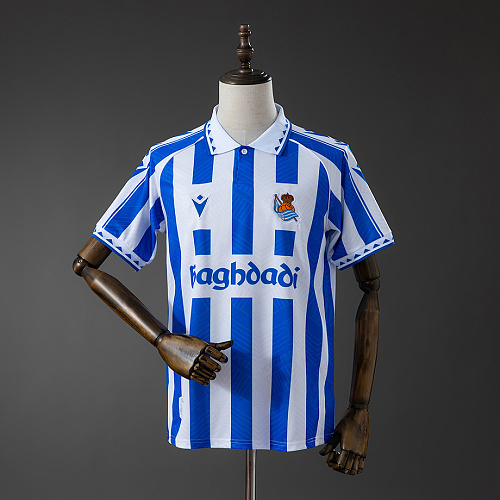 Real Sociedad Real Sociedad 25/26 Retro Style Jersey Sizes S-4XL