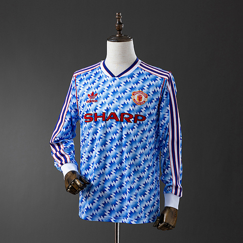 Manchester United Retro Long Sleeve M-U 90/92 Away S-XXL