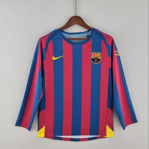 Barcelona Retro barcelona 05/06 long sleeve home S-XXL