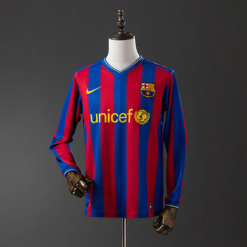 Barcelona Barcelona 09/10 Home Long Sleeve Retro Jersey S-XXL