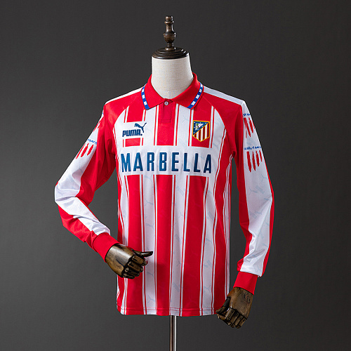 Atletico Madrid Atletico Madrid 94/95 Home Long Sleeve Retro Jersey S-XXL