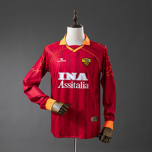 Roma Roma 99/00 Home Long-Sleeve Retro Jersey S-XXL