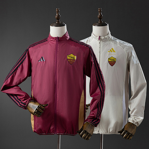 Roma Roma Reversible Jacket Windbreaker - Red & Beige S-XXL