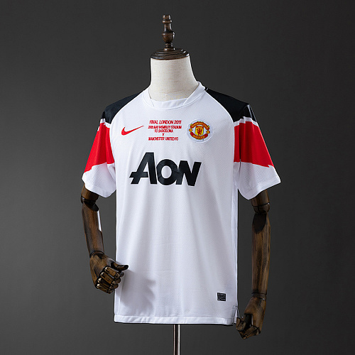 Manchester United M-U 2010/11 Away Champions League version Retro Jersey S-XXL