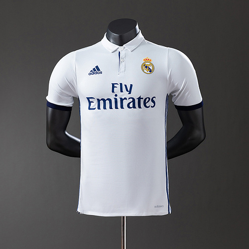 Real Madrid Real Madrid 16/17 Home Player Version Retro Jersey S-3XL