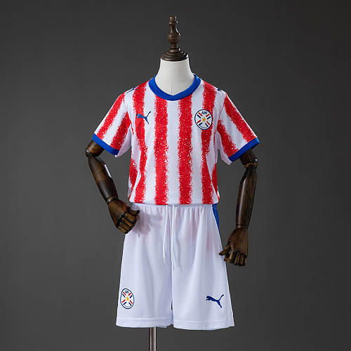 Paraguay Paraguay 2026 Home Kids Kit Jersey Size 16-28
