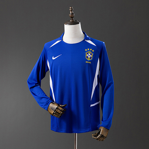 Brazil Brazil 2002 Away Long Sleeve Retro Jersey S-XXL