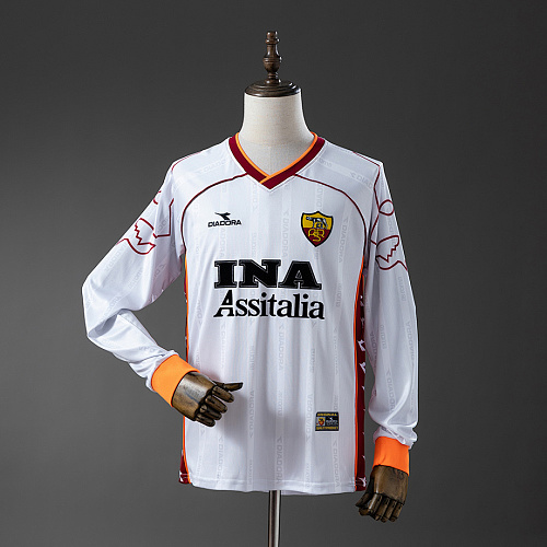 Roma Roma 99/00 Away Long-Sleeve Retro Jersey S-XXL