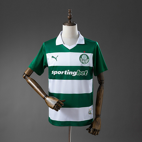 Palmeiras Palmeiras 25/26 Special Edition - White and Green Striped Jersey S-4XL