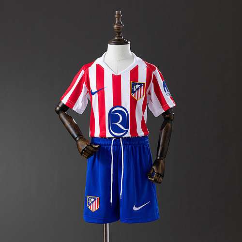 Atletico Madrid Atletico Madrid 25/26 Home kids kit Jersey SIZE 16-28