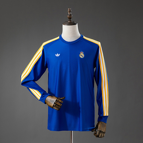 Real Madrid Real Madrid Terrace Icons Long Sleeve T-Shirt Blue S-XXL