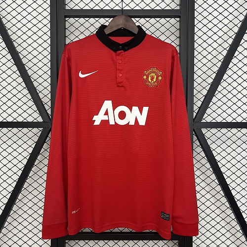 Manchester United Retro Long Sleeve M-U 13/14 Home S-XXL