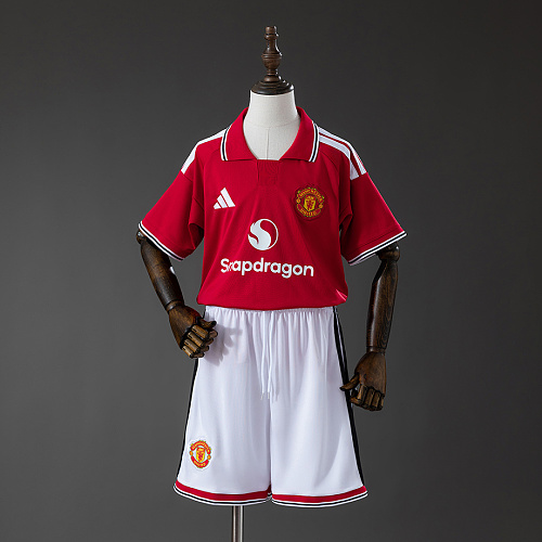Manchester United M-U 26/27 Home Kids Kit Jersey Size 16-28