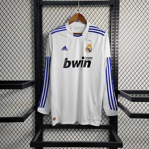 Real Madrid Retro Long Sleeve 10-11 Real Madrid Home Size S-XX