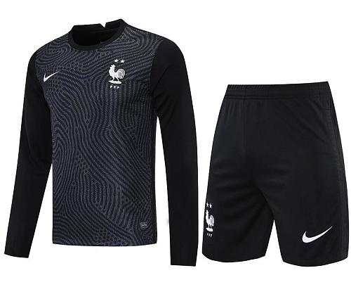 France 2122 France Black Long Sleeve Goalkeeper S-XXL (can be sold separately)
