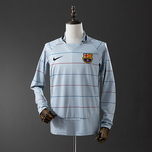 Barcelona Barcelona 03/04 Away Retro Long Sleeve Jersey S-XXL