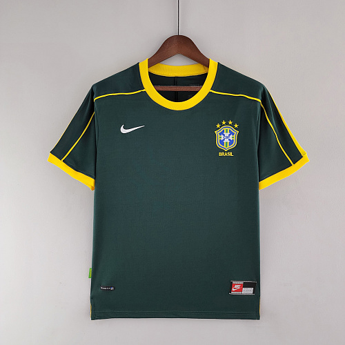 Brazil Retro Goalkeeper Brazil 1998 Dark Green S-XXL