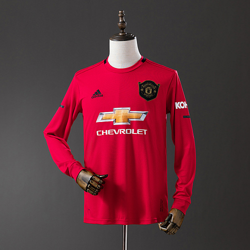 Manchester United M-U 19/20 Home Long Sleeve Retro Jersey S-XXL
