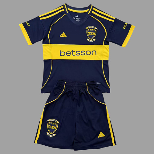 Boca Juniors 2025 Boca Juniors Home Kids Soccer Jersey Size 16-28