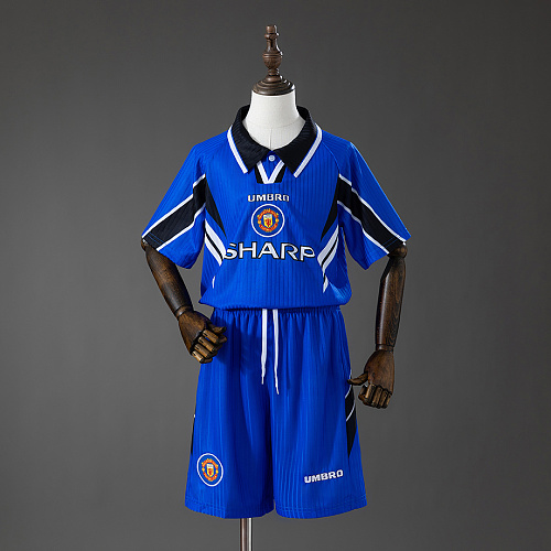 Manchester United M-U 96/98 Third Away Retro Kids Kit Jersey SIZE 16-28