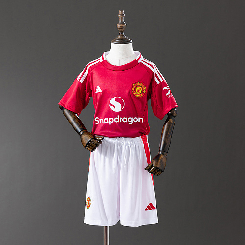 Manchester United M-U 25/26 Home kids kit Jersey SZIE 16-28